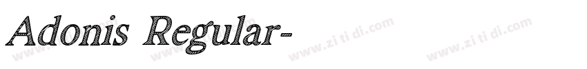Adonis Regular字体转换 Adonis Regular字体转换